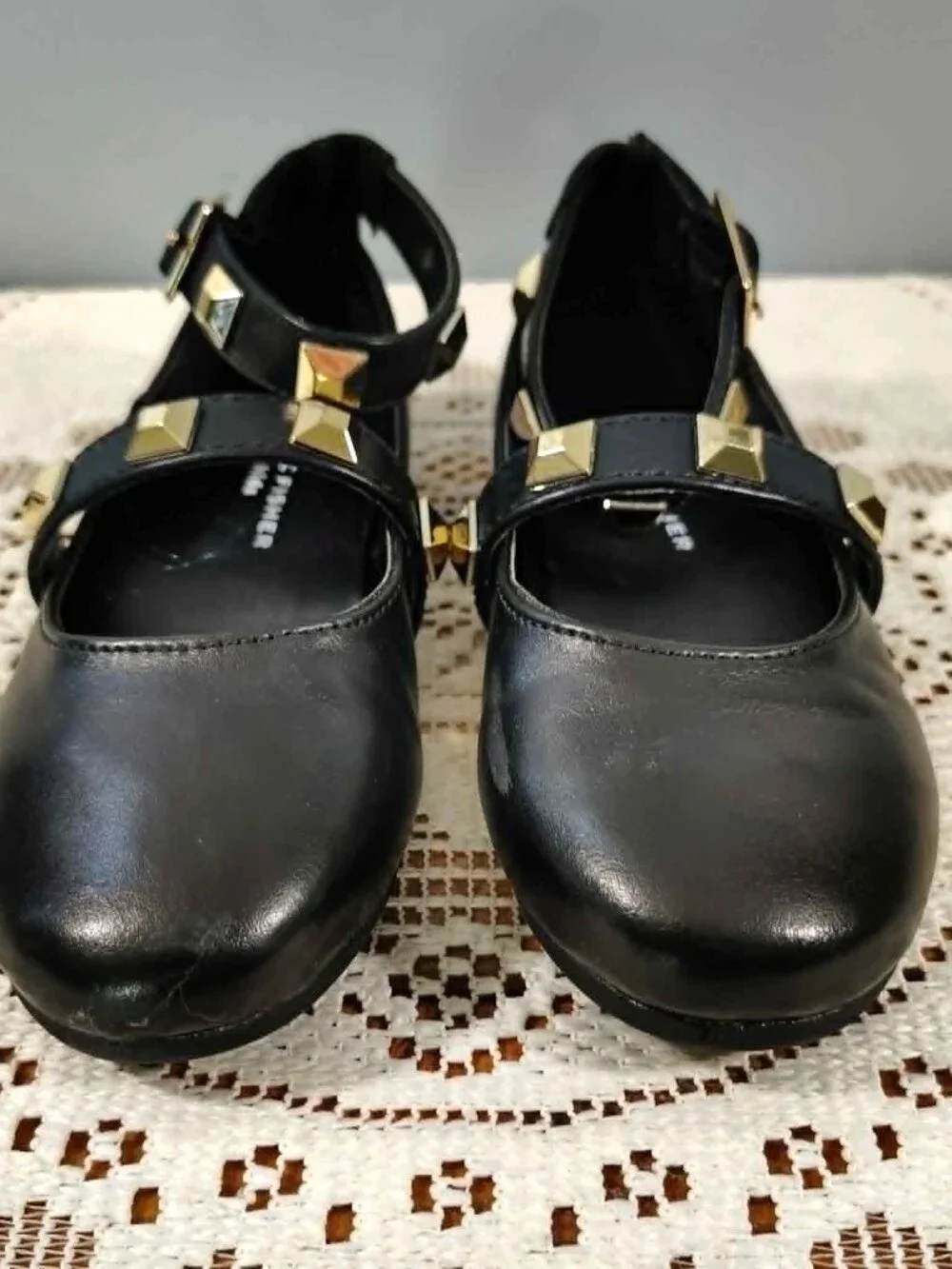 Marc Fisher Kids Ankle Strap Ballet Flats Shoes Girls Size US 12 UK 10.5